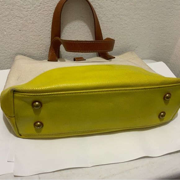 Fossil canvas tote multicolor leather trim - Picture 7 of 11